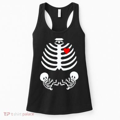 Baby Twins Skeleton Halloween Costume Women's Tank Top