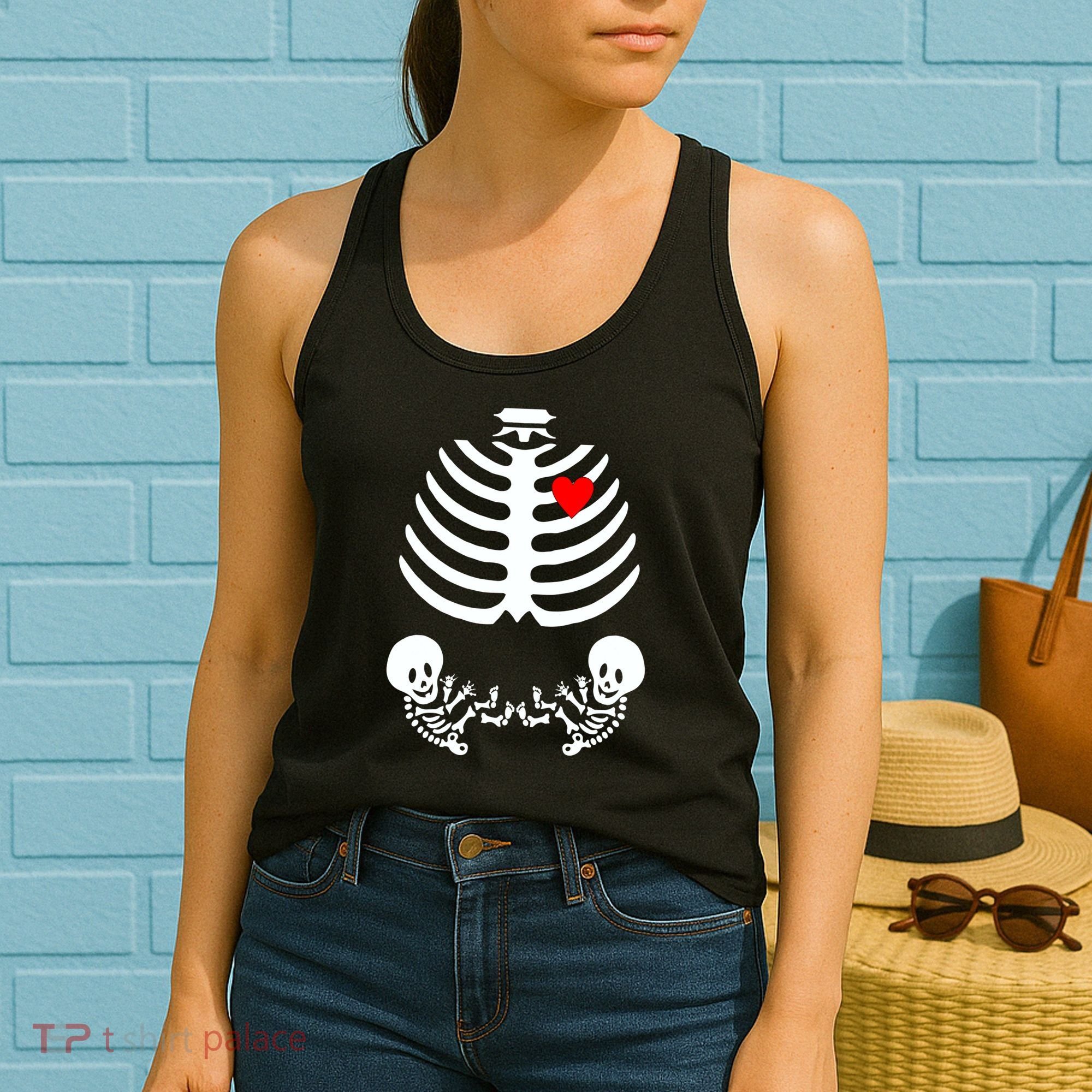 Baby Twins Skeleton Halloween Costume Women's Tank Top