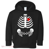 Baby Twins Skeleton Halloween Costume Toddler Hoodie thumb 0