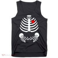 Baby Twins Skeleton Halloween Costume Tank Top thumb 0