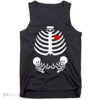 Baby Twins Skeleton Halloween Costume Tank Top thumb 0