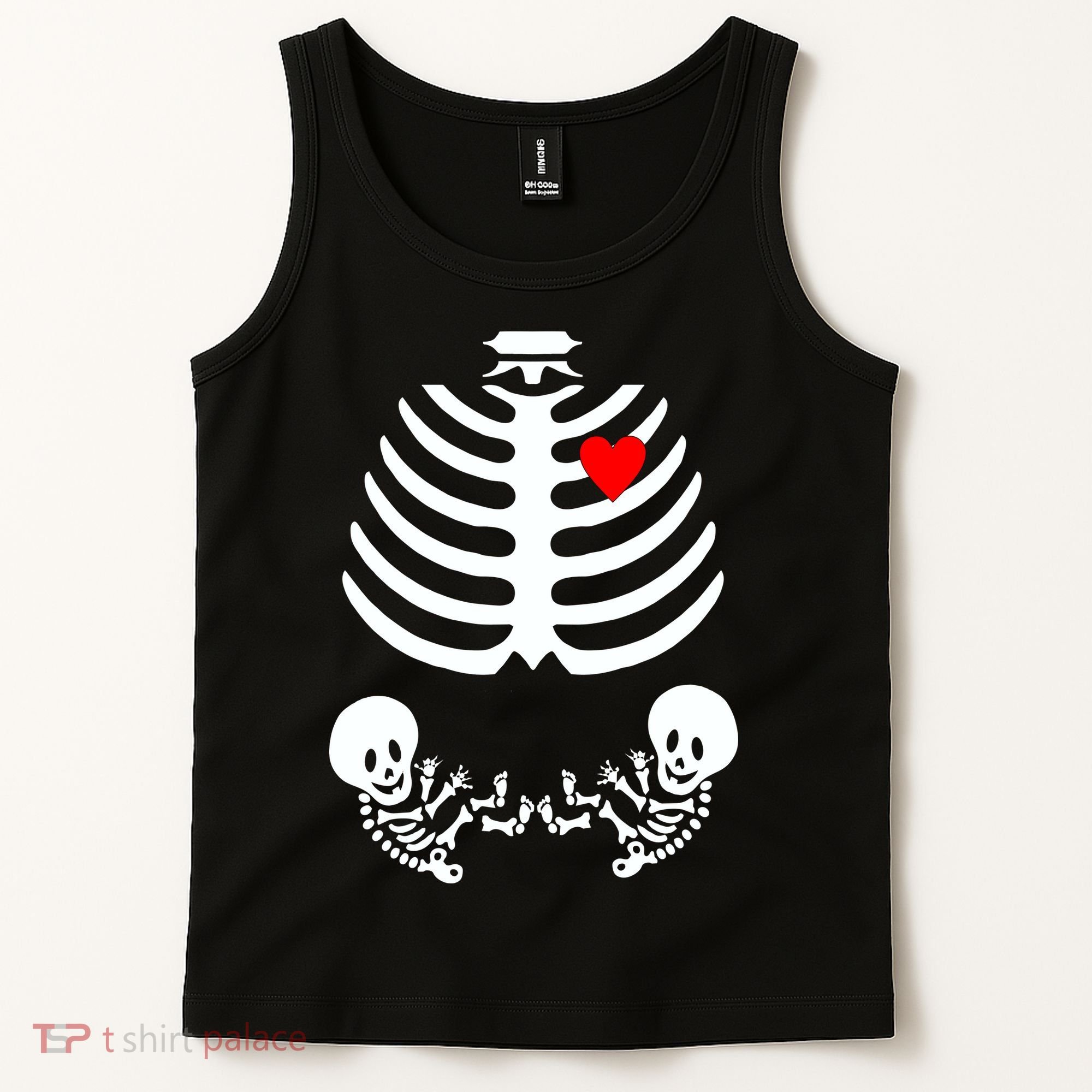 Baby Twins Skeleton Halloween Costume Tank Top