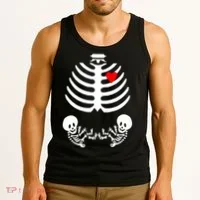 Baby Twins Skeleton Halloween Costume Tank Top thumb 3