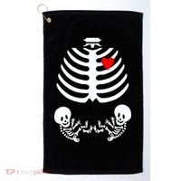 Baby Twins Skeleton Halloween Costume Golf Towel thumb 0