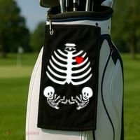 Baby Twins Skeleton Halloween Costume Golf Towel thumb 2