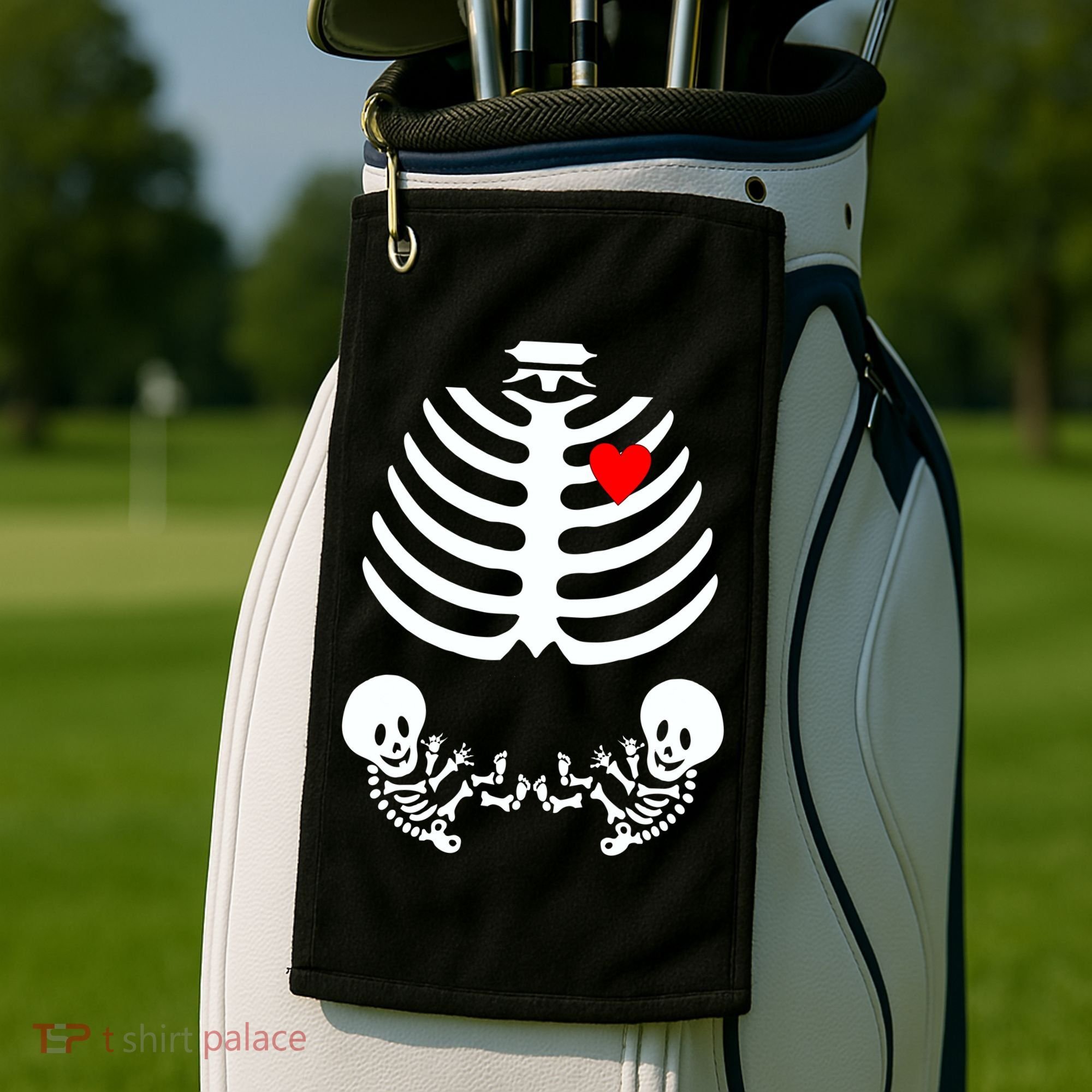 Baby Twins Skeleton Halloween Costume Golf Towel