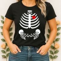 Baby Twins Skeleton Halloween Costume Women's T-Shirt thumb 2