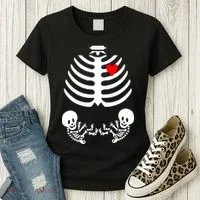 Baby Twins Skeleton Halloween Costume Women's T-Shirt thumb 3