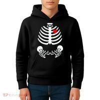 Baby Twins Skeleton Halloween Costume Kids Hoodie thumb 4