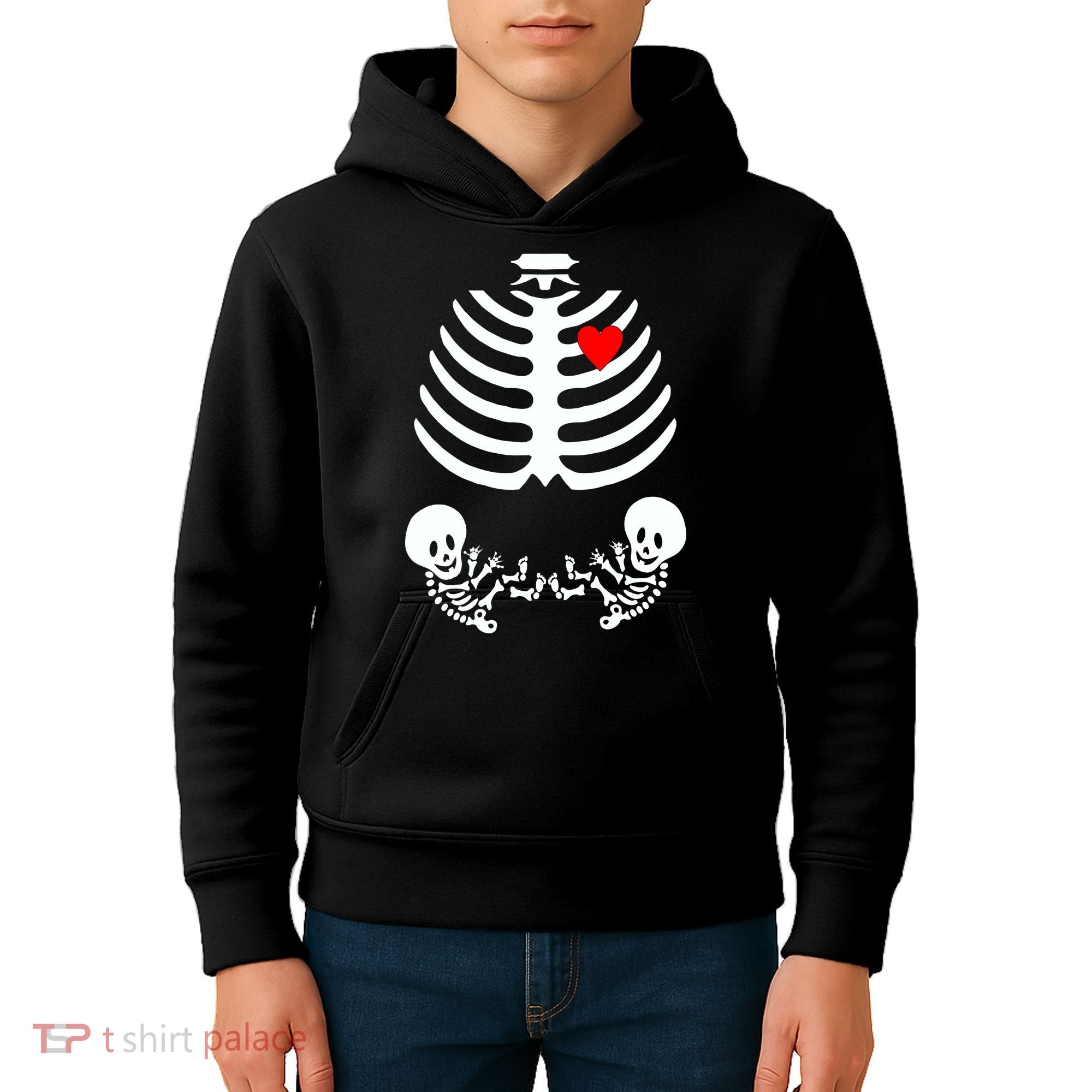 Baby Twins Skeleton Halloween Costume Kids Hoodie