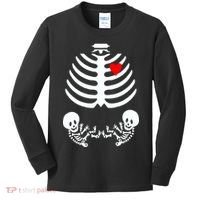 Baby Twins Skeleton Halloween Costume Kids Long Sleeve Shirt thumb 0