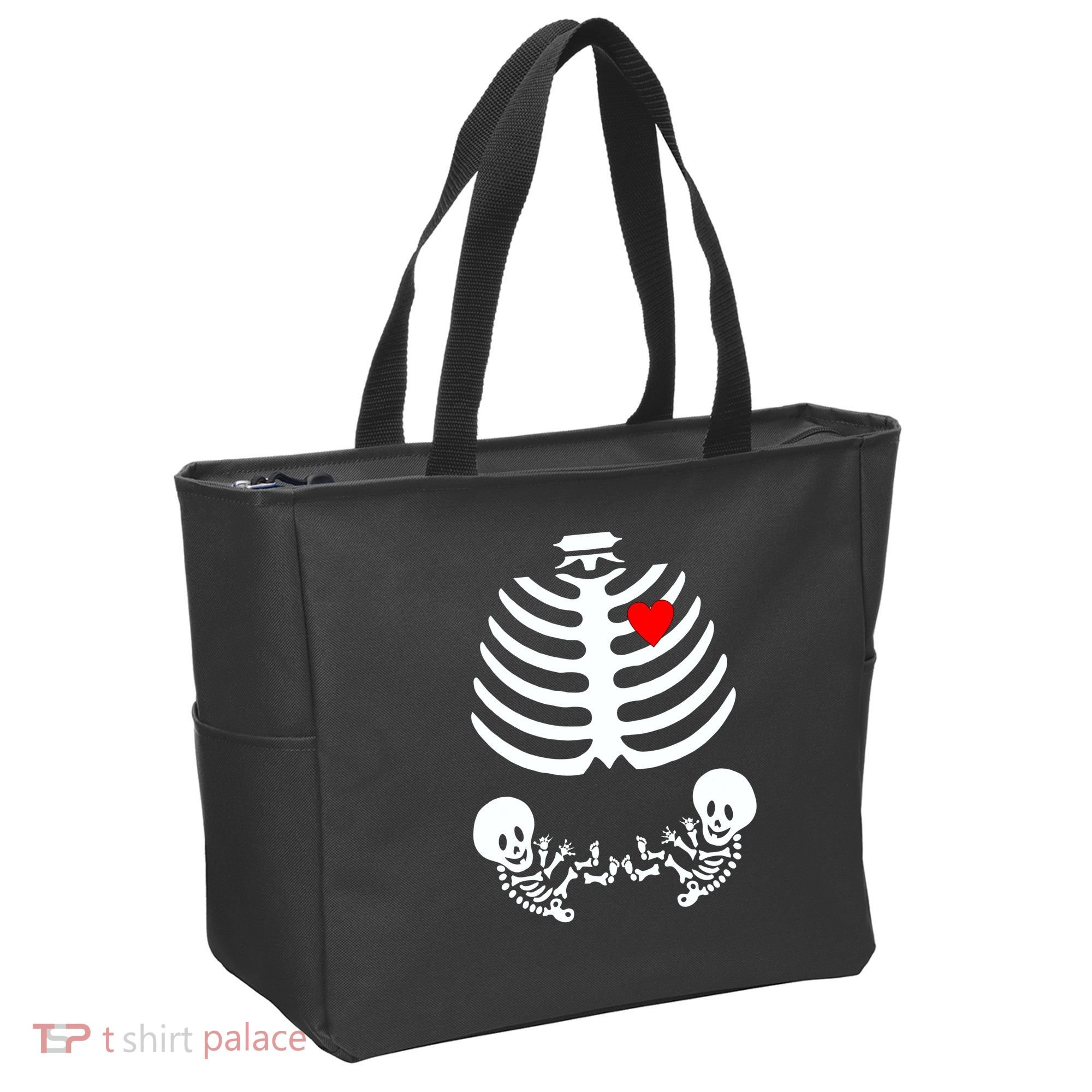 Baby Twins Skeleton Halloween Costume Tote Bag