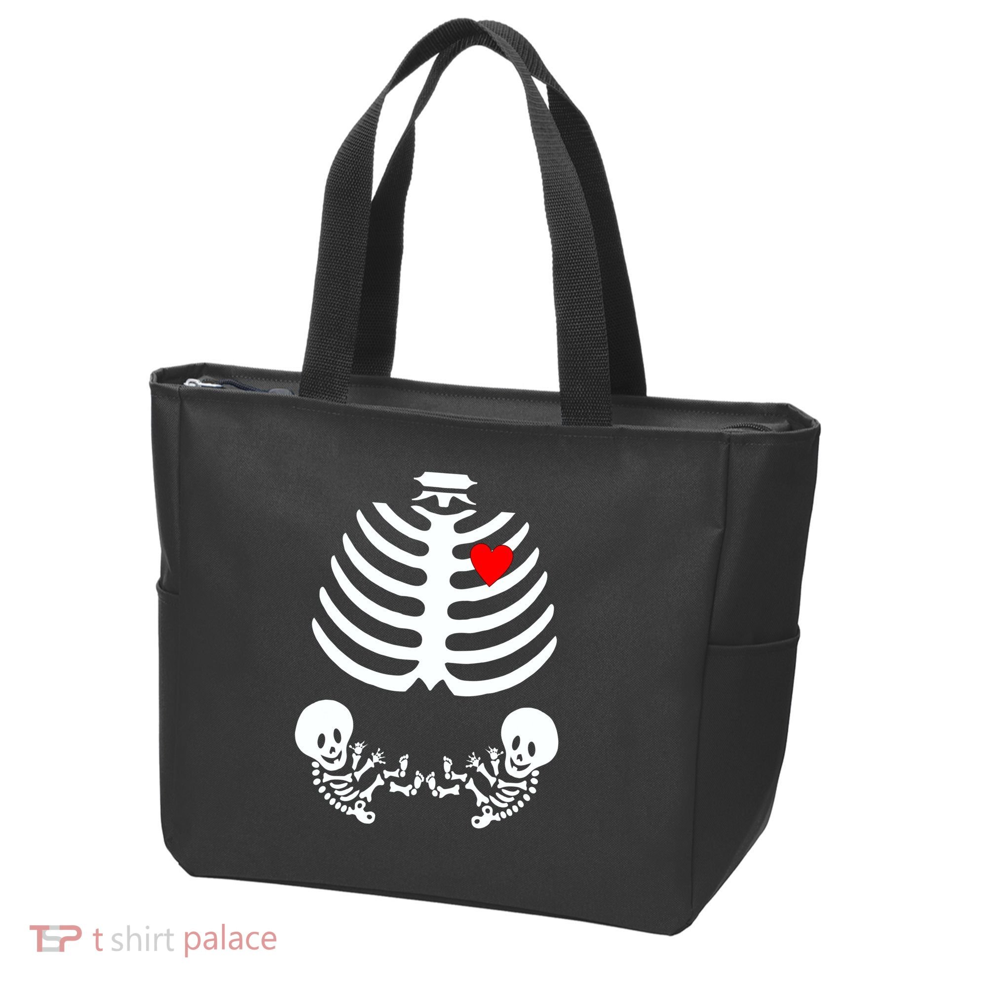 Baby Twins Skeleton Halloween Costume Tote Bag