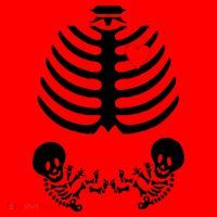 Baby Twins Skeleton Halloween Costume Santa Hat thumb 1