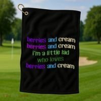 Berries And Cream Golf Towel thumb 1