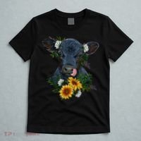 Black Angus Calf Cow Farm Animals Farmer Cow Farming T-Shirt thumb 5