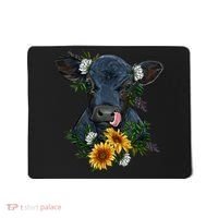 Black Angus Calf Cow Farm Animals Farmer Cow Farming Mousepad thumb 0