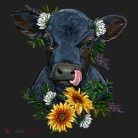 Black Angus Calf Cow Farm Animals Farmer Cow Farming Hat thumb 2