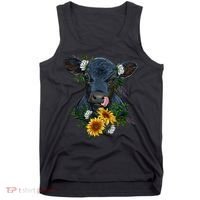 Black Angus Calf Cow Farm Animals Farmer Cow Farming Tank Top thumb 0