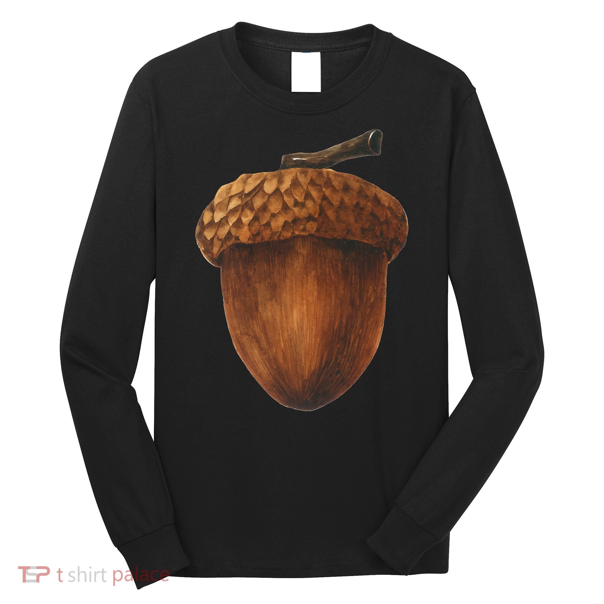 Big Acorn Costume Cute Easy Food Halloween Long Sleeve Shirt