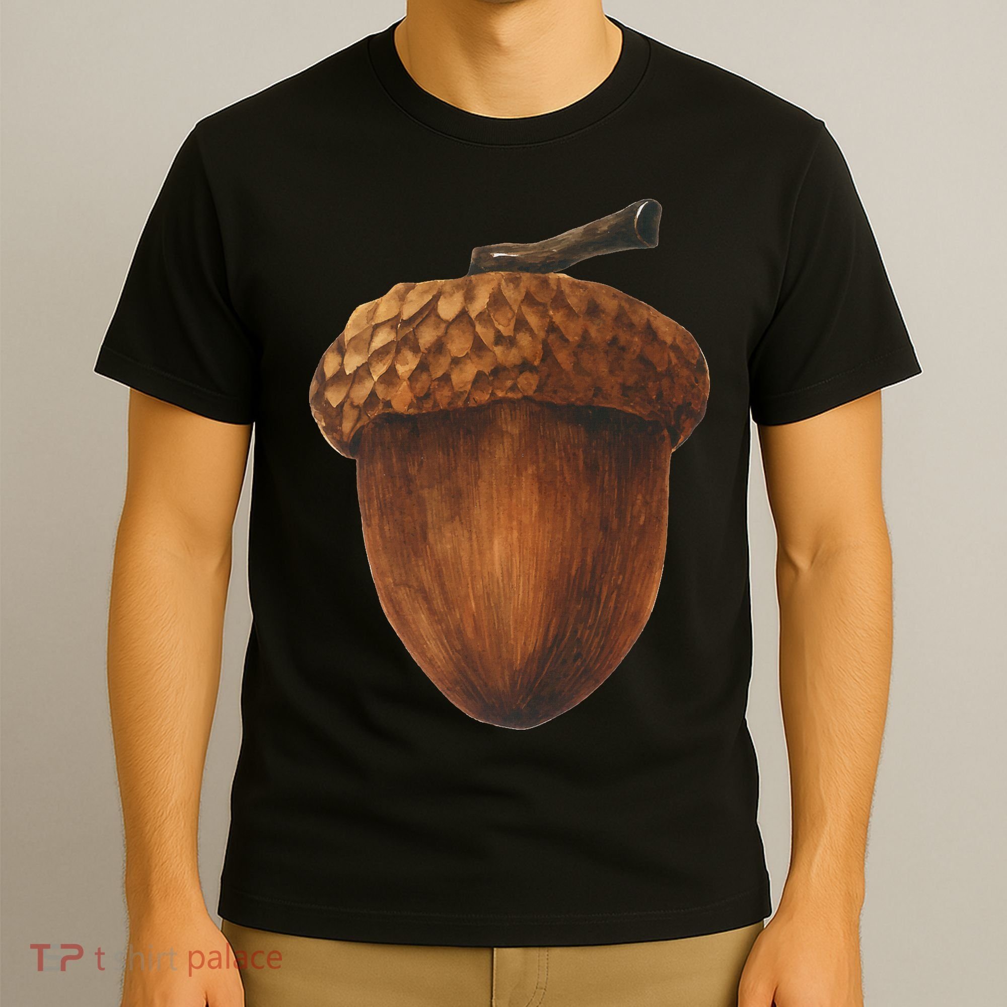 Big Acorn Costume Cute Easy Food Halloween T-Shirt