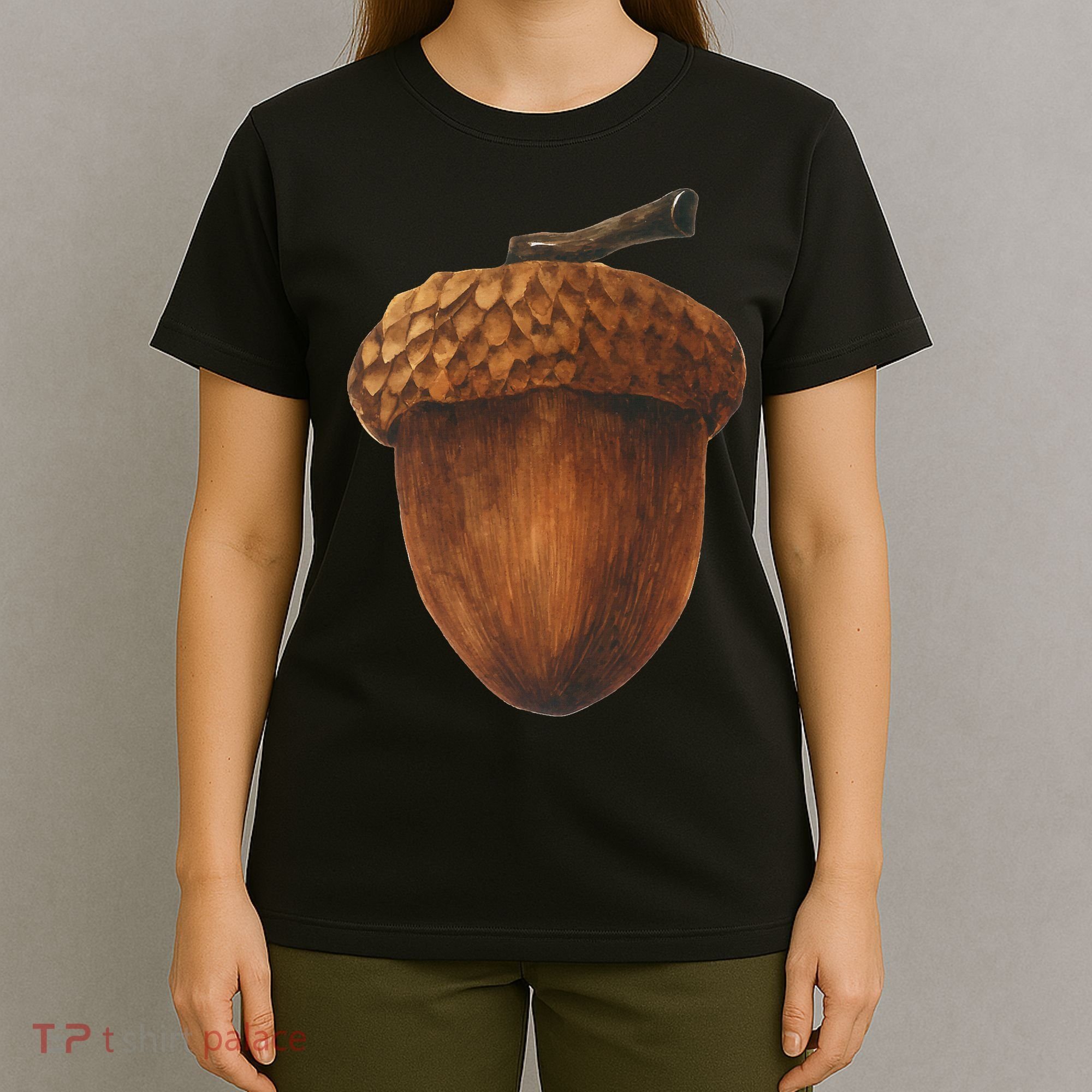Big Acorn Costume Cute Easy Food Halloween T-Shirt