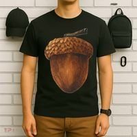 Big Acorn Costume Cute Easy Food Halloween T-Shirt thumb 6