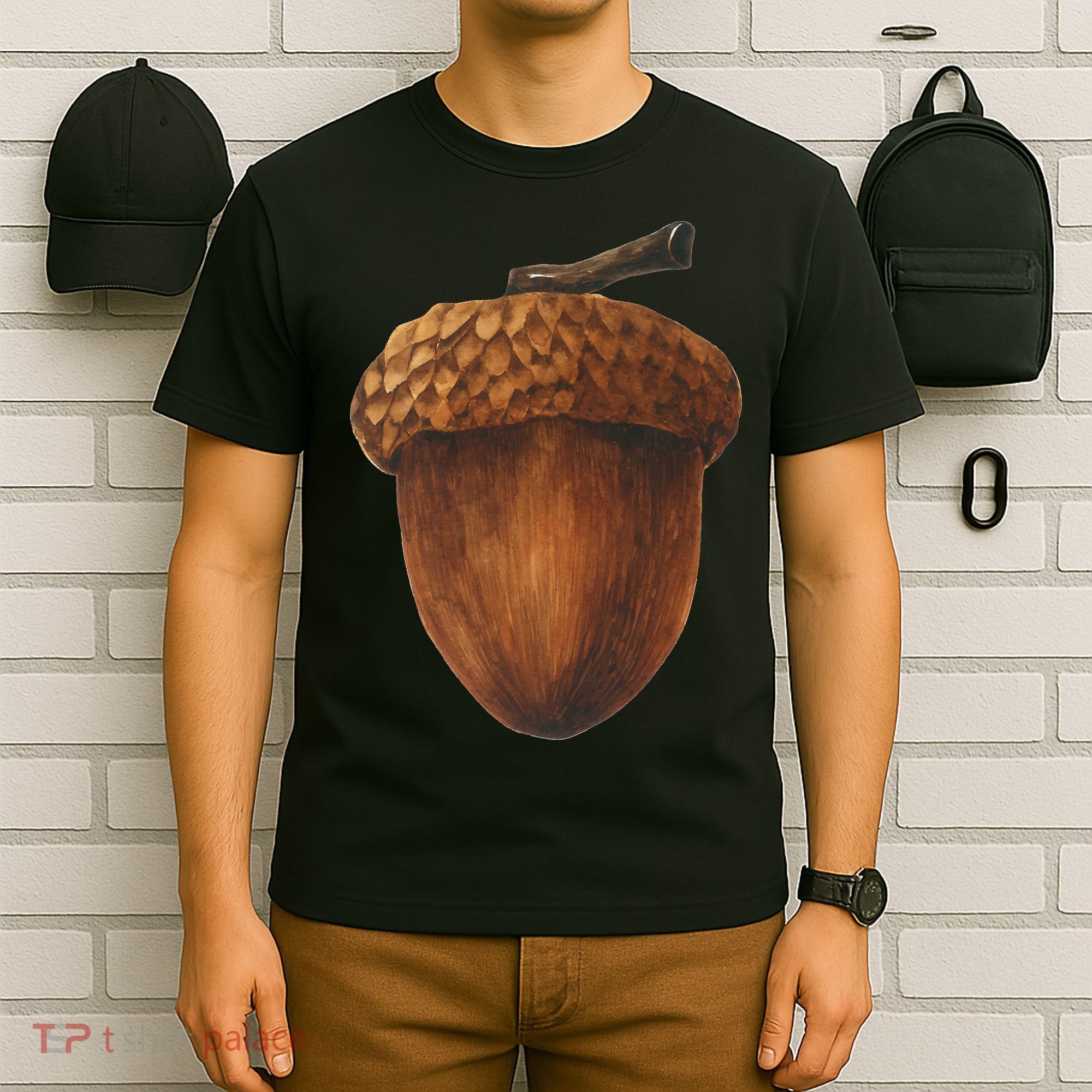 Big Acorn Costume Cute Easy Food Halloween T-Shirt