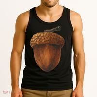 Big Acorn Costume Cute Easy Food Halloween Tank Top thumb 3