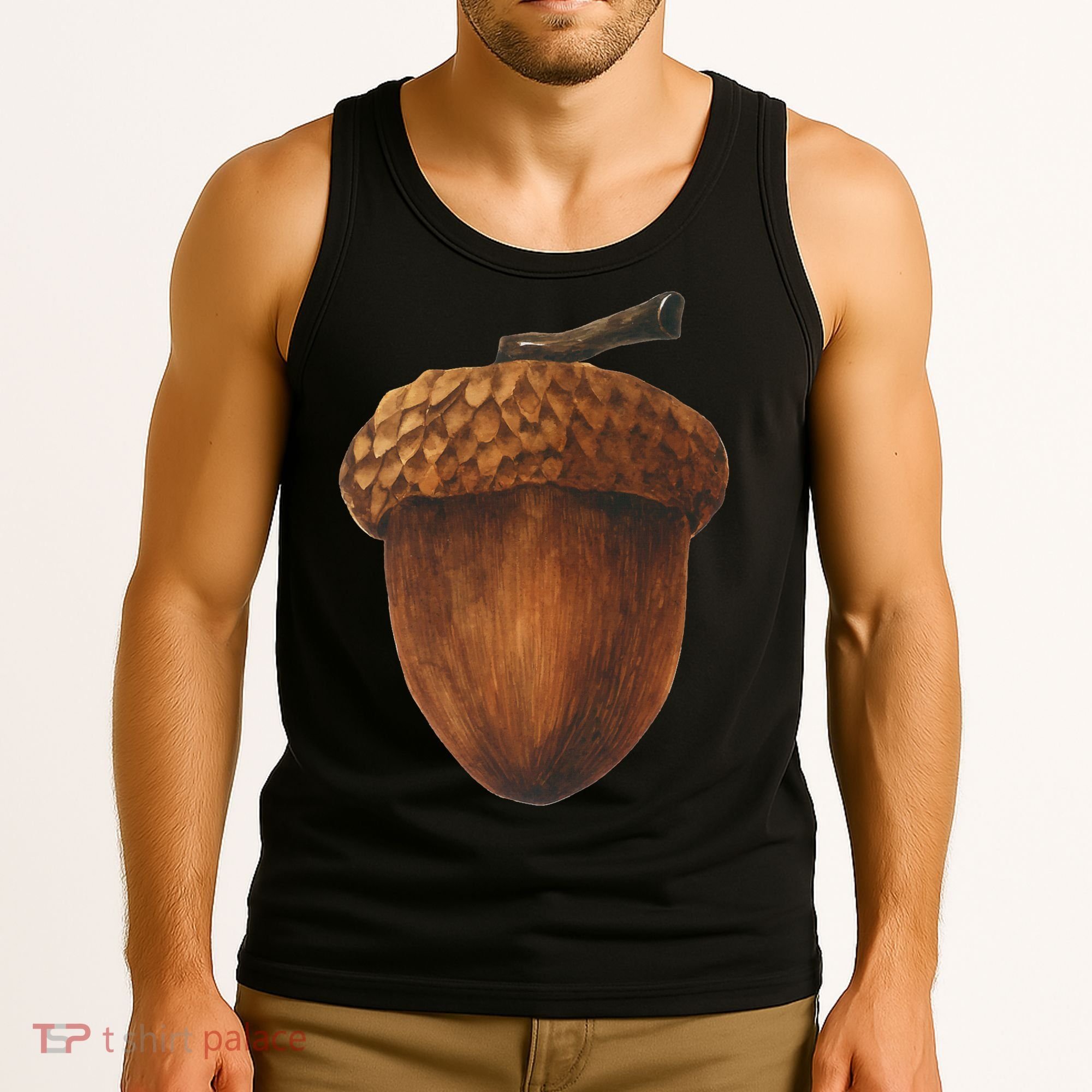 Big Acorn Costume Cute Easy Food Halloween Tank Top