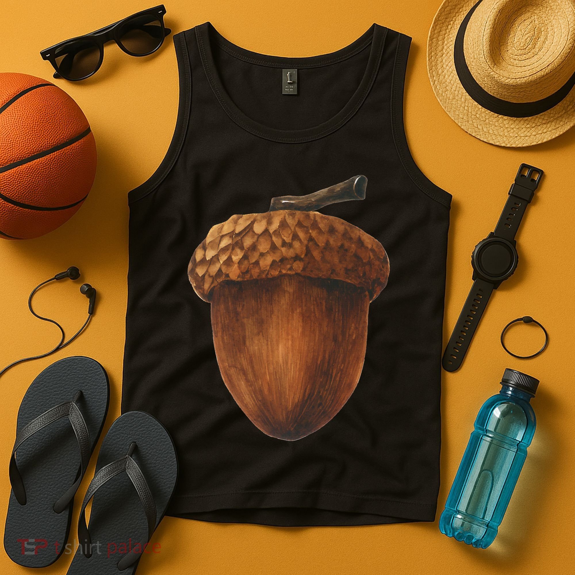 Big Acorn Costume Cute Easy Food Halloween Tank Top