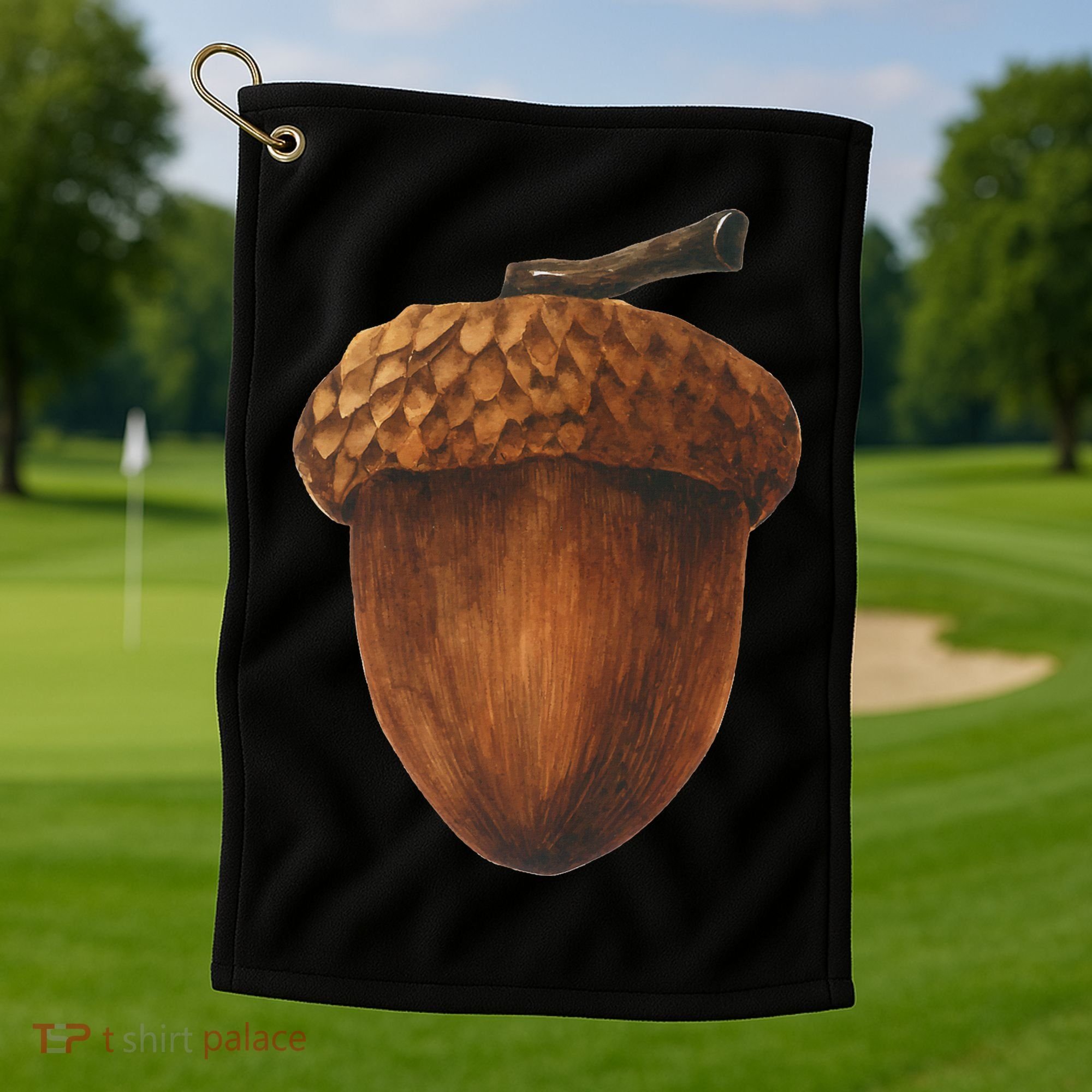 Big Acorn Costume Cute Easy Food Halloween Golf Towel
