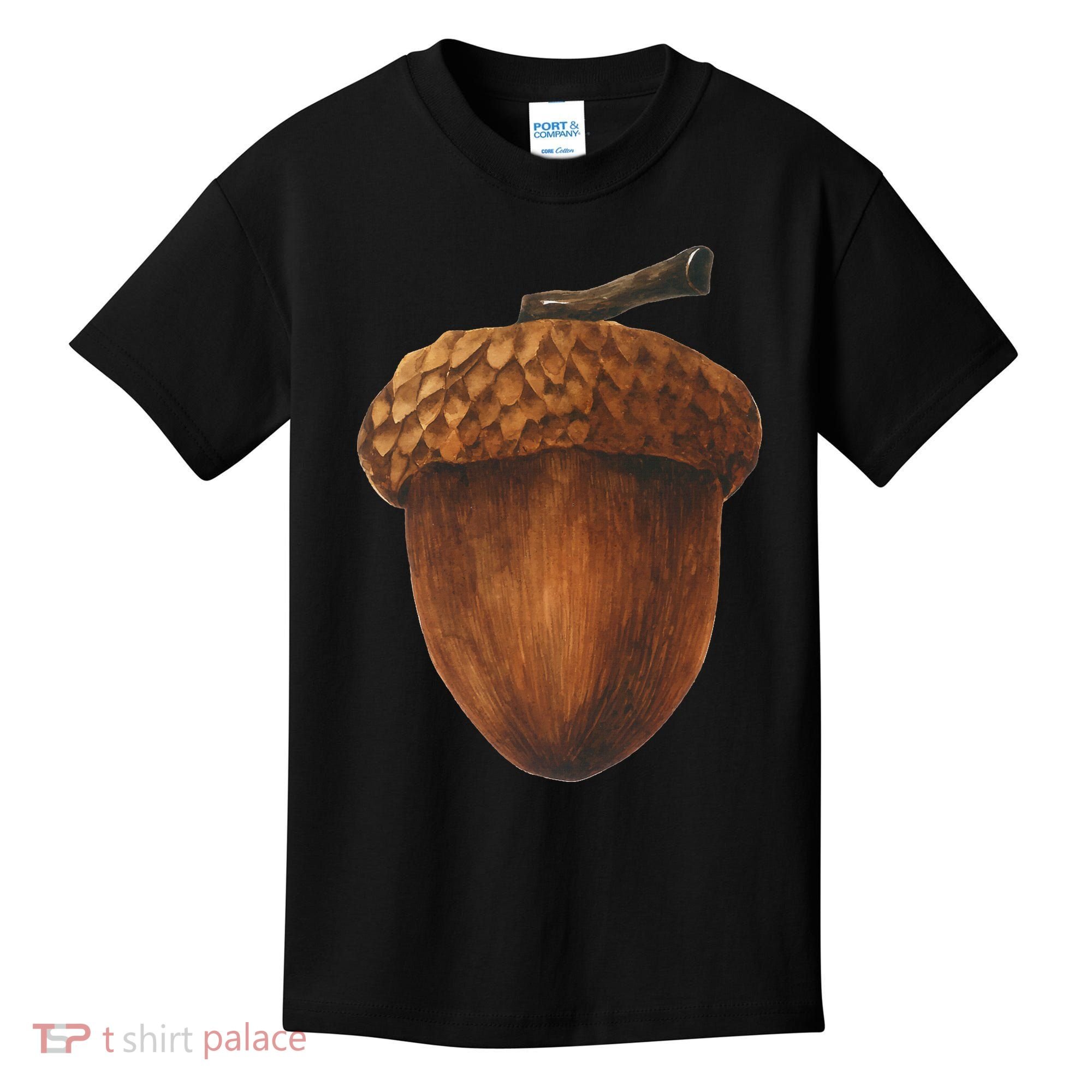 Big Acorn Costume Cute Easy Food Halloween Kids T-Shirt