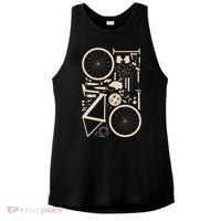 Bicycle Anatomy Cycling Cyclist Biker Ladies PosiCharge Tri-Blend Wicking Tank thumb 0