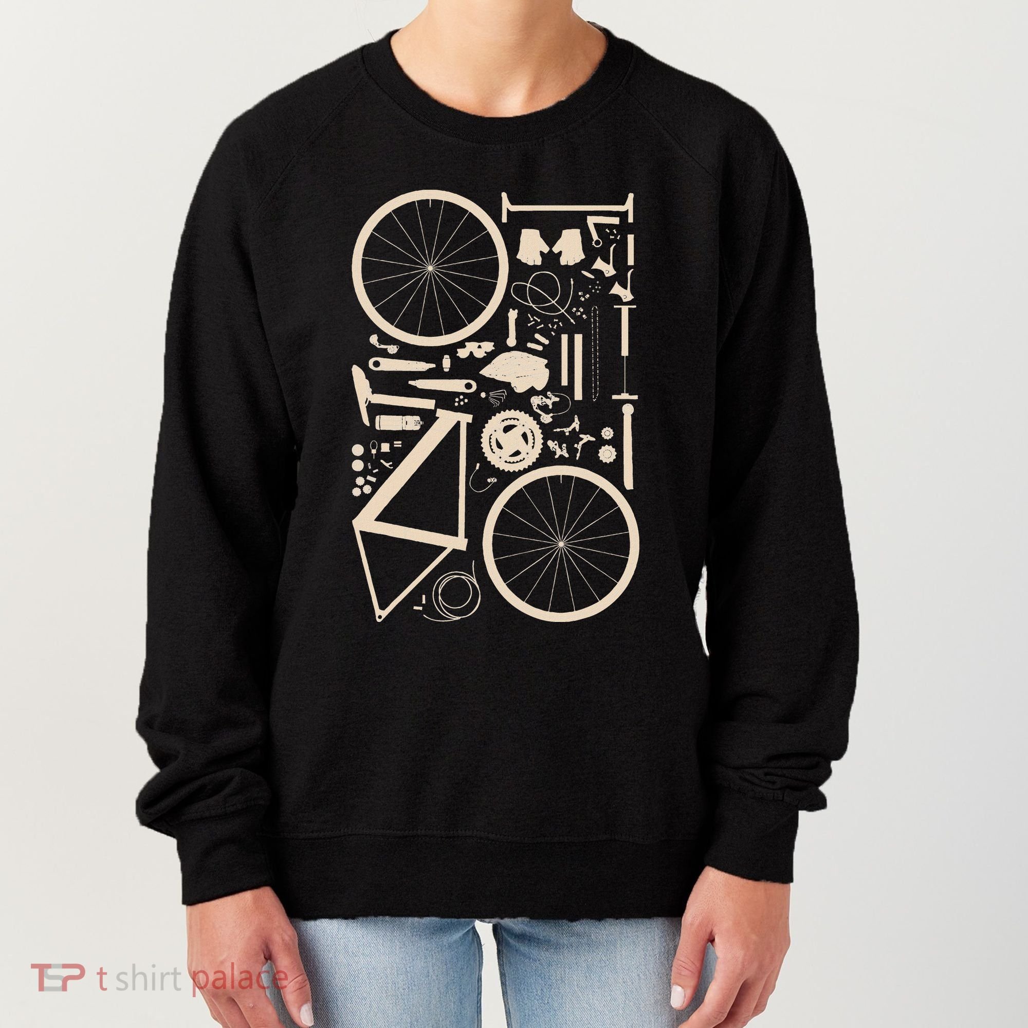 Bicycle Anatomy Cycling Cyclist Biker Women's Sweatshirt