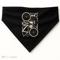 Bicycle Anatomy Cycling Cyclist Biker USA-Made Doggie Bandana thumb 0