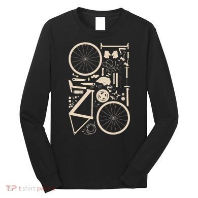 Bicycle Anatomy Cycling Cyclist Biker Long Sleeve Shirt