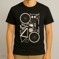 Bicycle Anatomy Cycling Cyclist Biker T-Shirt thumb 3