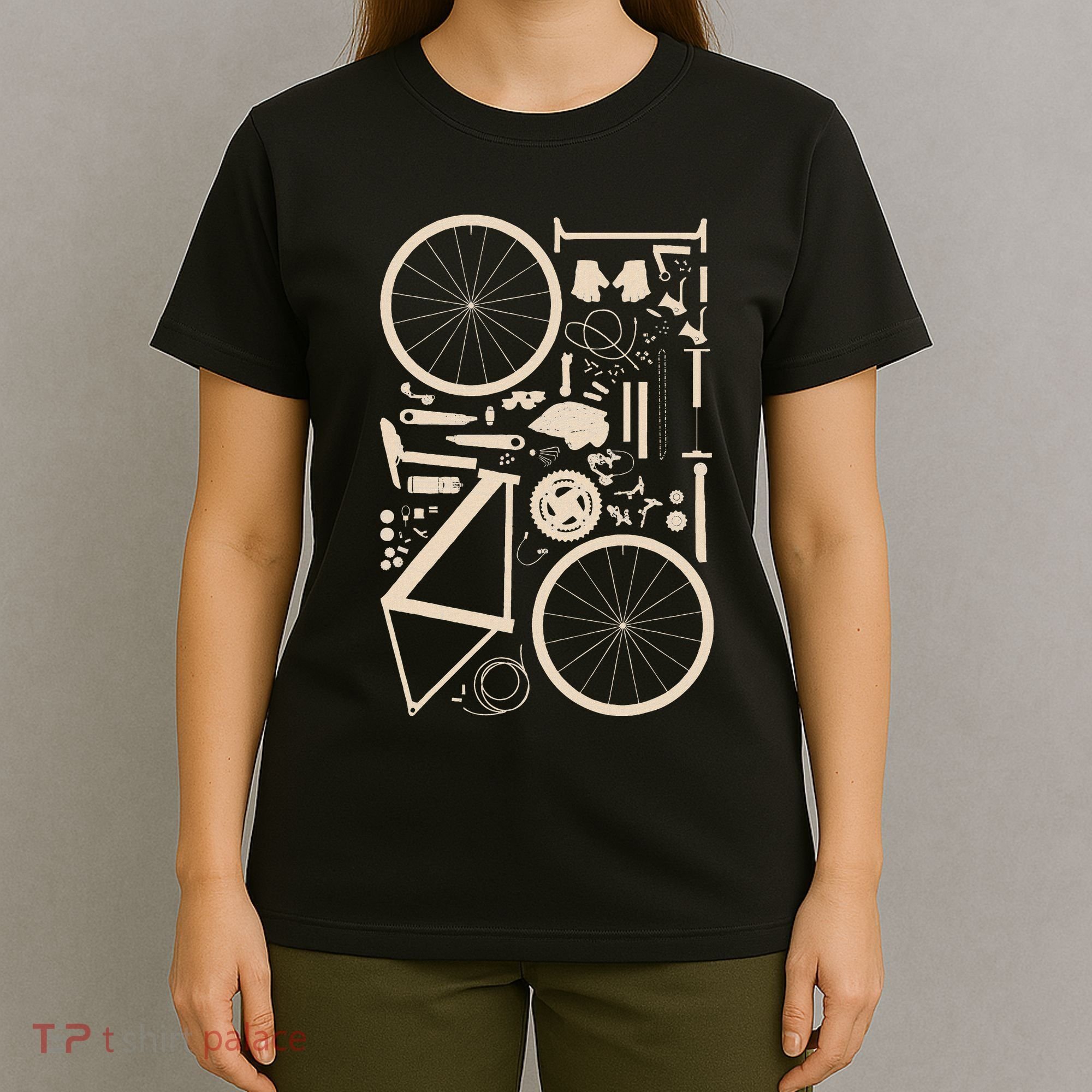 Bicycle Anatomy Cycling Cyclist Biker T-Shirt