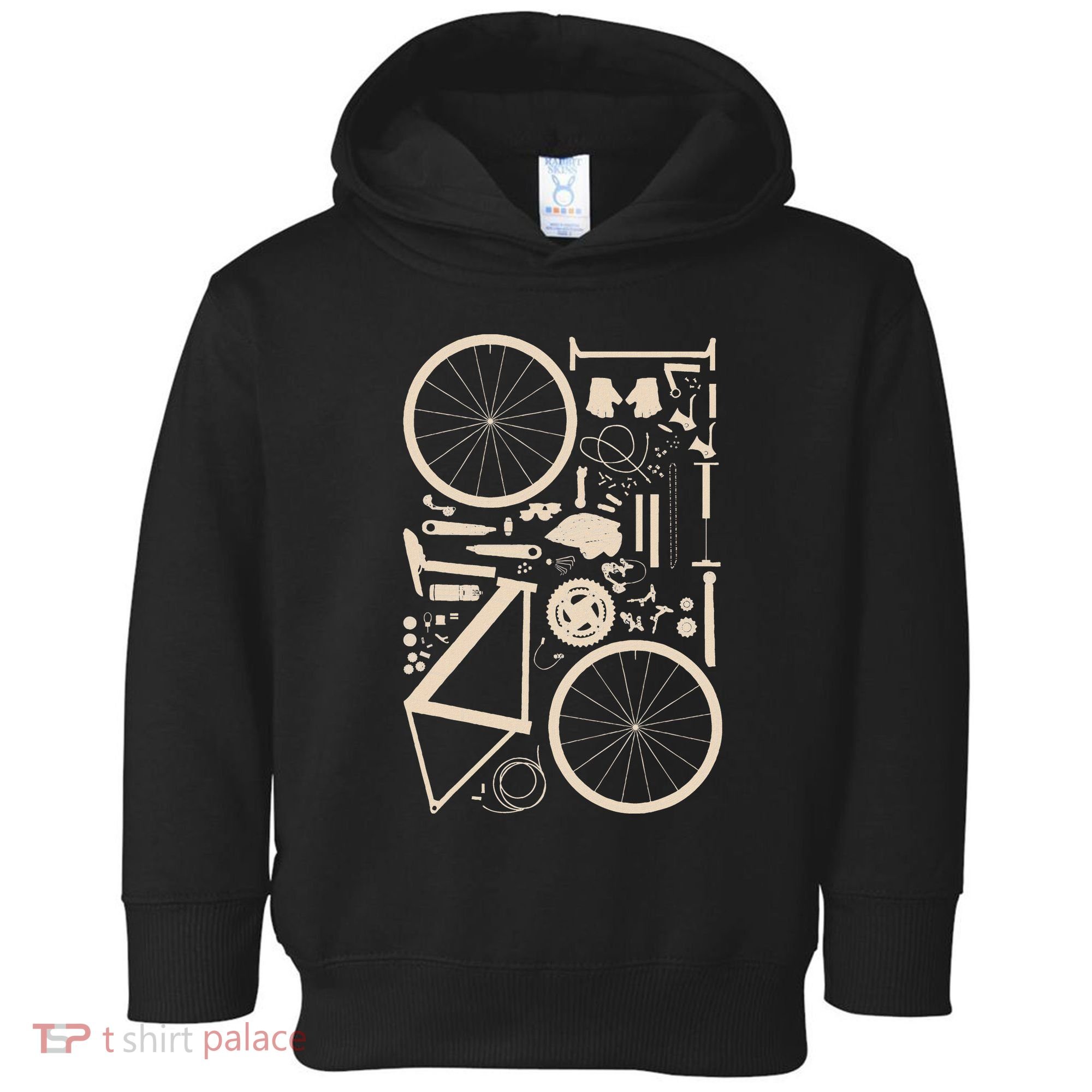 Bicycle Anatomy Cycling Cyclist Biker Toddler Hoodie