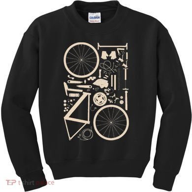 Bicycle Anatomy Cycling Cyclist Biker Kids Sweatshirt