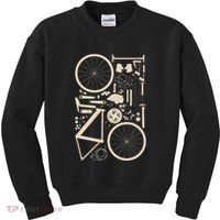 Bicycle Anatomy Cycling Cyclist Biker Kids Sweatshirt thumb 0