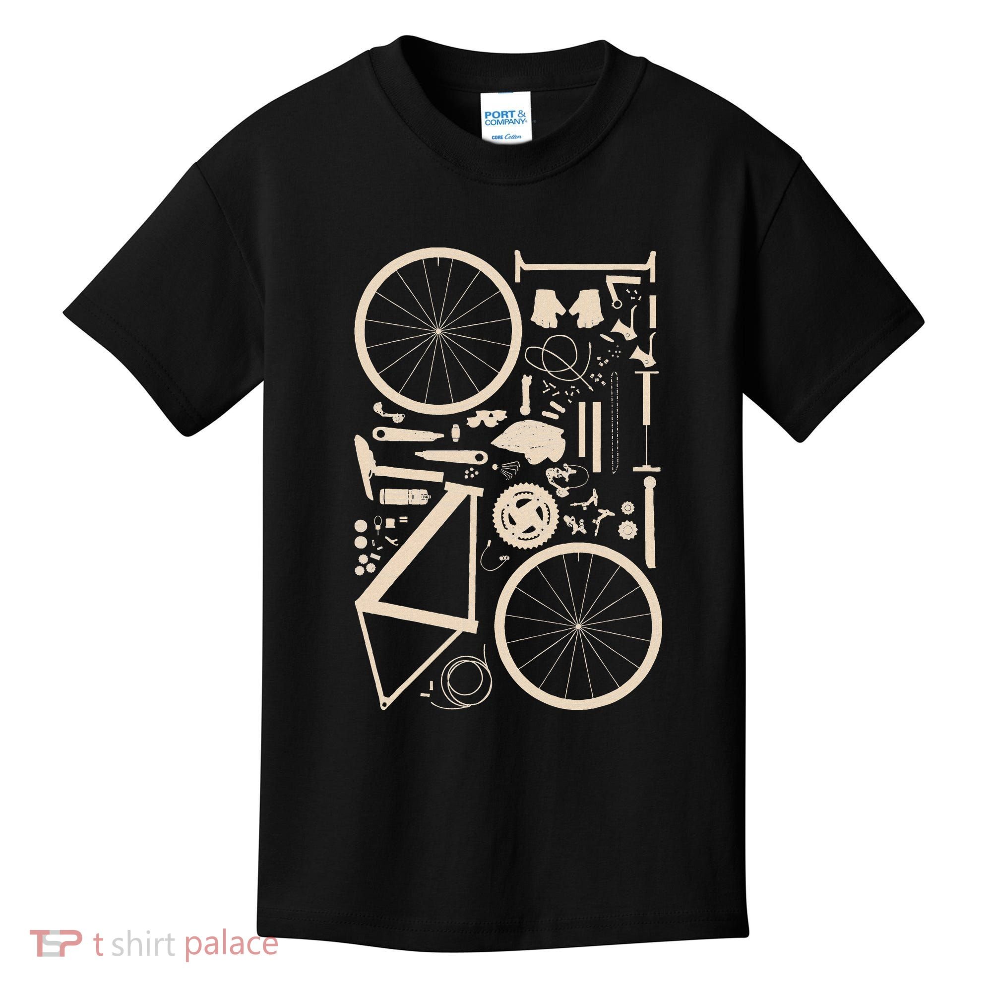 Bicycle Anatomy Cycling Cyclist Biker Kids T-Shirt