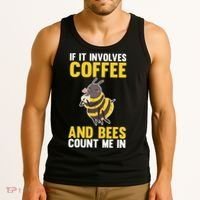 Bees And Coffee Cool Gift Tank Top thumb 3