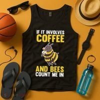 Bees And Coffee Cool Gift Tank Top thumb 4