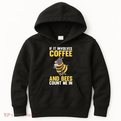 Bees And Coffee Cool Gift Kids Hoodie