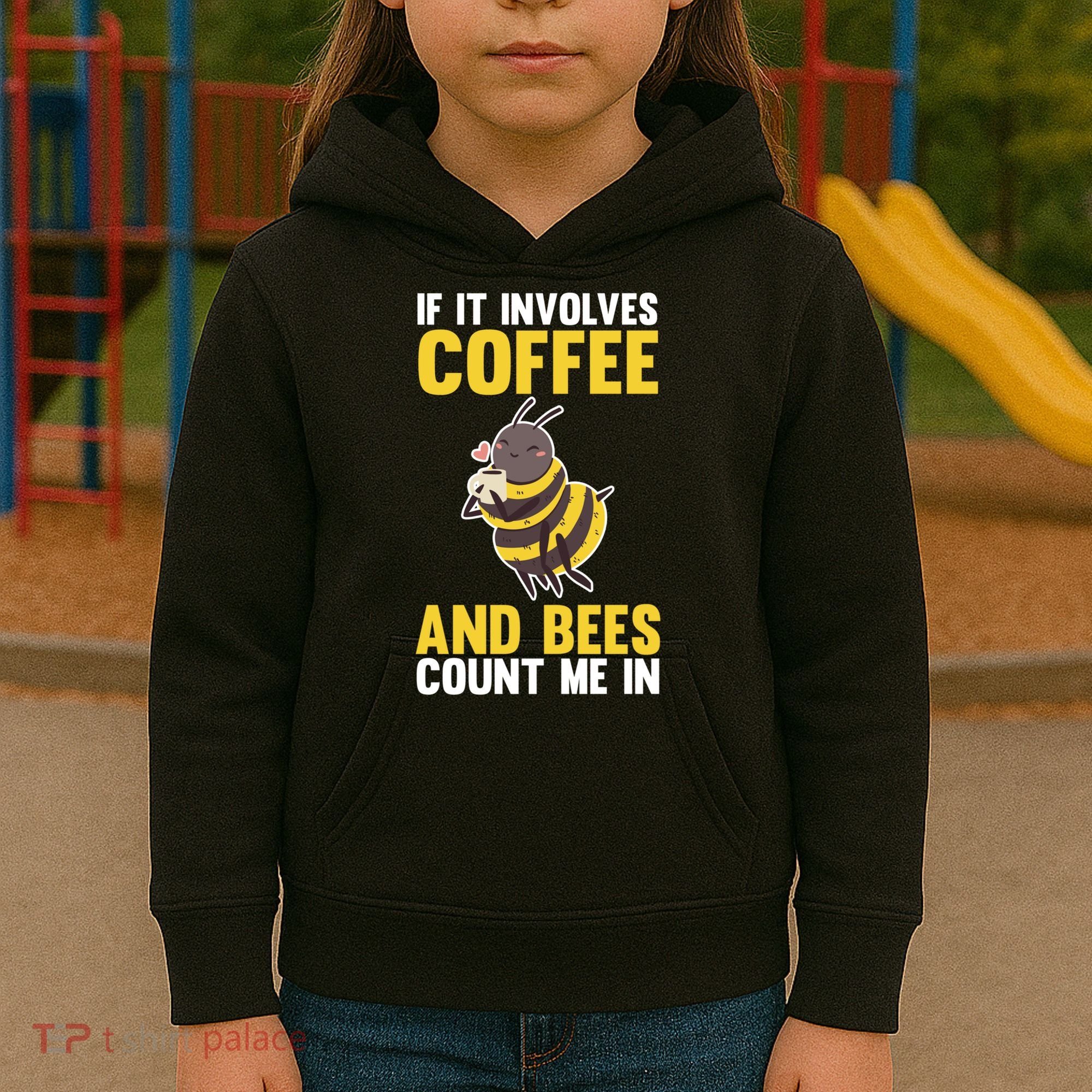 Bees And Coffee Cool Gift Kids Hoodie