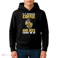Bees And Coffee Cool Gift Kids Hoodie thumb 4