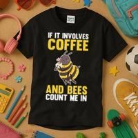 Bees And Coffee Cool Gift Kids T-Shirt thumb 3
