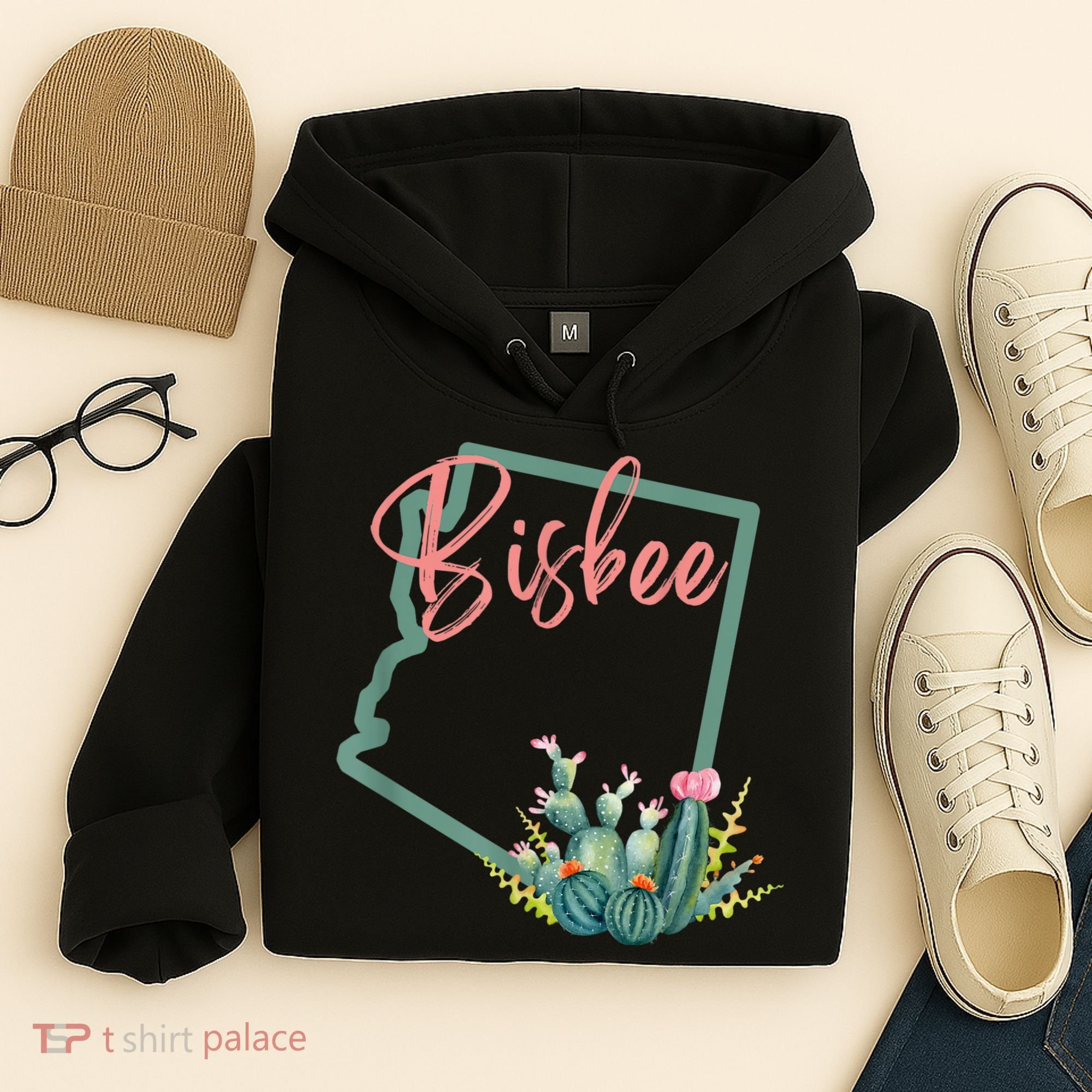Bisbee Arizona Cacti State Souvenir Hoodie